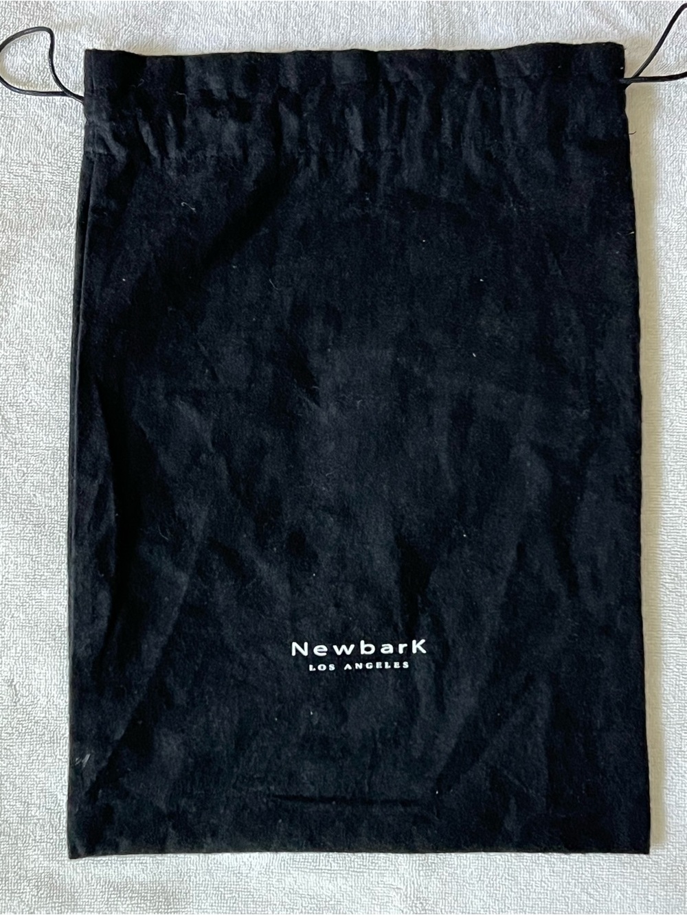 New! Newbark Black Drawstring Logo shoe Dust Bag